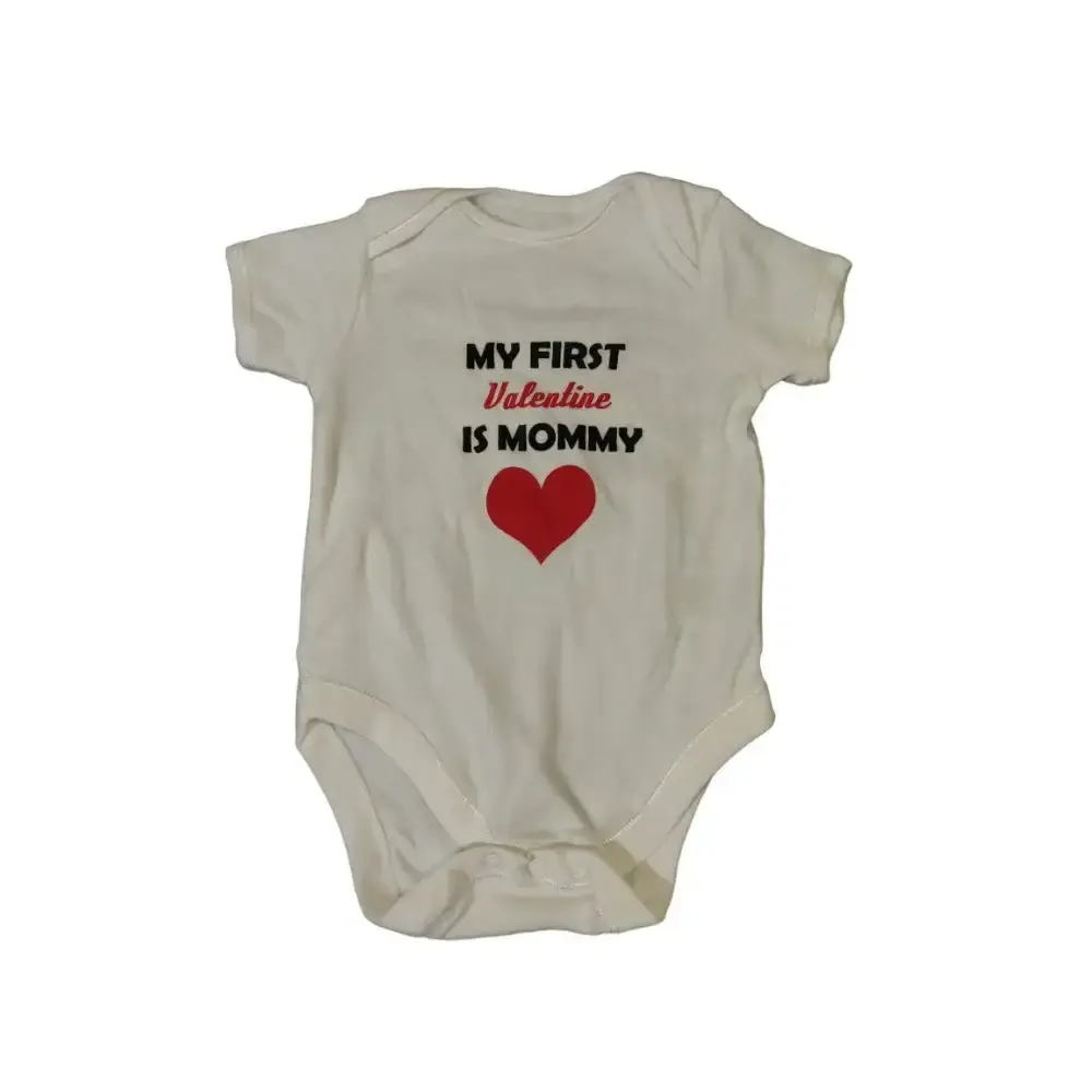 Buy baby Valentine outfit white cotton romper